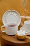 Hermia Başak 4 Juego de Tazas de Té de Porcelana, 4 Piezas
